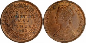 British India
Anna 1/4 
Anna 1/4
Copper One Quarter Anna Coin of Victoria Empress of Calcutta Mint of 1895.
1895, Victoria Empress, Copper 1/4 Ann...