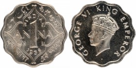 British India
Anna 1
Anna 01
Cupro Nickel One Anna Coin of King George VI of Calcutta Mint of 1938.
1938, King George VI, Cupro-Nickel 1 Anna, Cal...