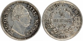 British India
Rupee 1/4 
Rupee 1/4
Silver Quarter Rupee Coin of King William IIII of Calcutta Mint of 1835.
1835, King William IIII, Silver 1/4 Ru...