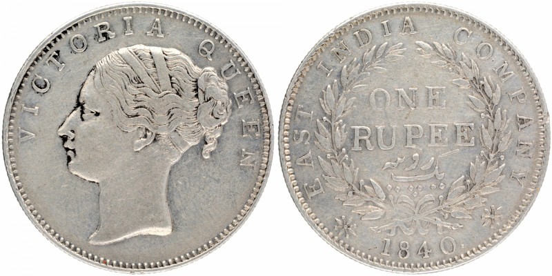 British India
Rupee 1
Rupee 01
Silver One Rupee Coin of Victoria Queen of Bom...