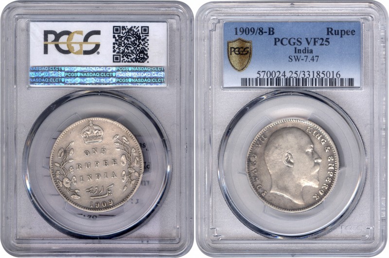 British India
Rupee 1
Rupee 01
Silver One Rupee Coin of King Edward VII of Bo...