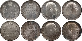 British India
Rupee 1
Lot of 04 Coins
Silver One Rupee Coins of King Edward VII of Calcutta and Bombay Mint of 1904, 1906, 1907 and 1909.
King Edw...