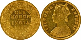 British India
Mohur 1
Mohur 1
Gold One Mohur Coin of Victoria Empress of Calcutta Mint of 1889.
1889, Victoria Empress, Gold Mohur, Calcutta Mint,...