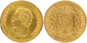 Italy
Gold Eighty Lire Coin of Charles Felix of Kingdom of Sardinia of Italy.
Italy, Kingdom of Sardinia, Charles-Felix (1821-1831 AD), Gold 80 Lire...