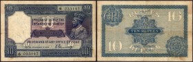 British INDIA Notes
K. G. V.
Rupees 10
Ten Rupees Bank Note of King George V Signed by H. Denning of 1925.
British India, 1925, King George V, 10 ...