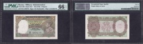 British INDIA Notes
Burma - Military Administration
Rupees 05 
Burma Five Rupees Note of King George VI Signed by C D Deshmukh of 1945.
British In...