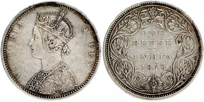 Coins
British India
Rupee 01
Error Silver One Rupee Coin of Victoria Queen of...