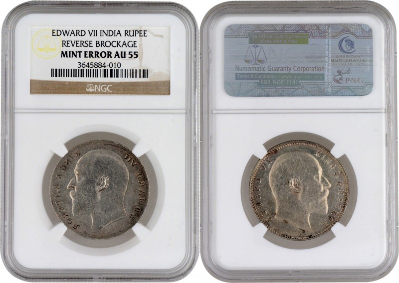 Coins
British India
Rupee 01
Error Silver One Rupee Coin of King Edward VII o...