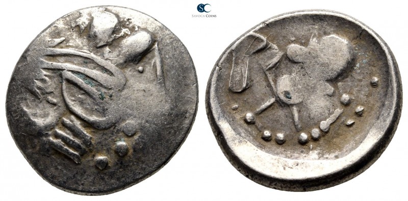 Eastern Europe. Imitation of Philip II of Macedon 200 BC. Sattelkopfpferd type
...