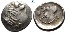Eastern Europe. Imitation of Philip II of Macedon 200 BC. Sattelkopfpferd type. Tetradrachm AR