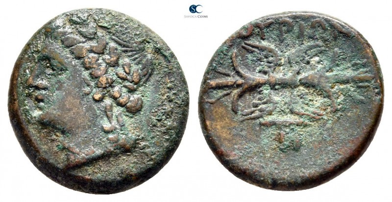 Lucania. Thourioi circa 280-213 BC. 
Bronze Æ

15 mm., 2,68 g.



very fi...