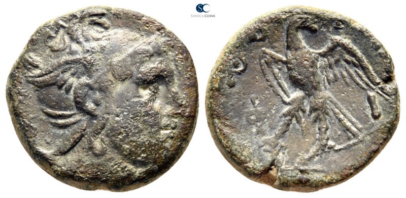 Kings of Macedon. Amphipolis or Pella. Perseus 179-168 BC. 
Bronze Æ

22 mm.,...