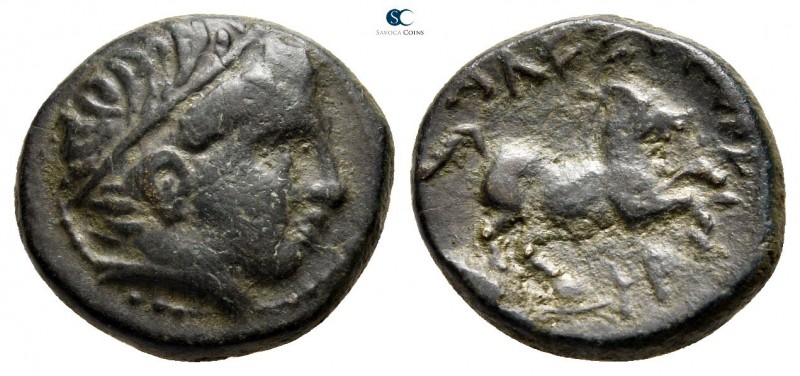 Kings of Macedon. Uncertain mint in Macedon. Alexander II 370-367 BC. 
Bronze Æ...