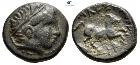 Kings of Macedon. Uncertain mint in Macedon. Alexander II 370-367 BC. Bronze Æ