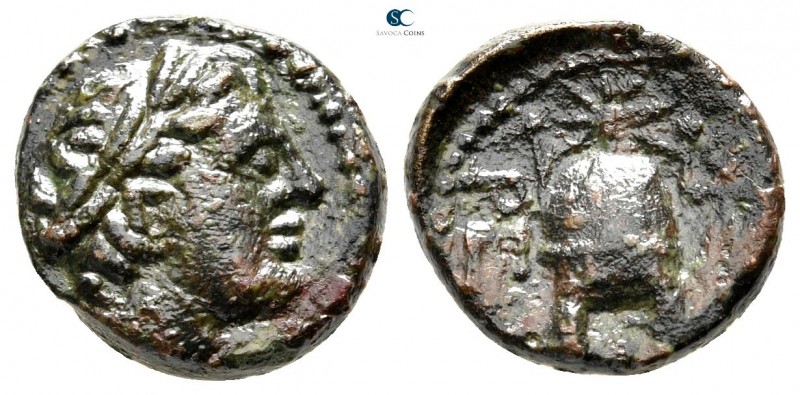 Macedon. Orthagoreia 350-300 BC. 
Bronze Æ

14 mm., 2,09 g.



very fine