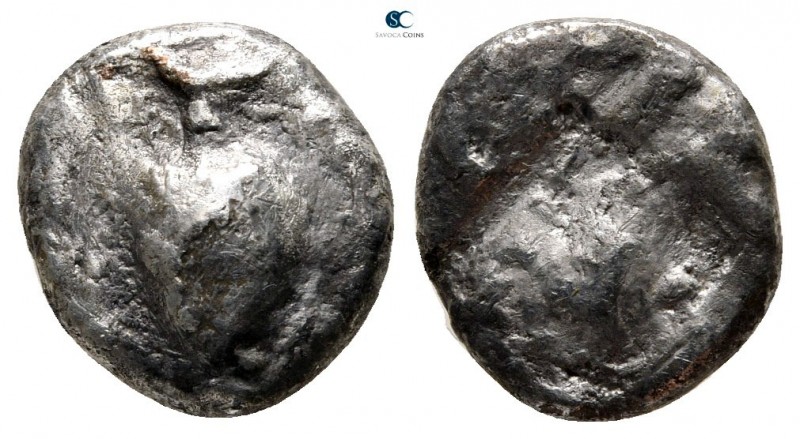 Macedon. Terone 500-490 BC. 
1/4 Stater AR

14 mm., 2,89 g.



fine