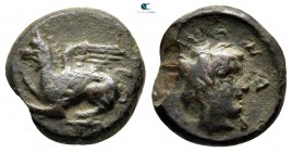 Thrace. Abdera 410-385 BC. Bronze Æ