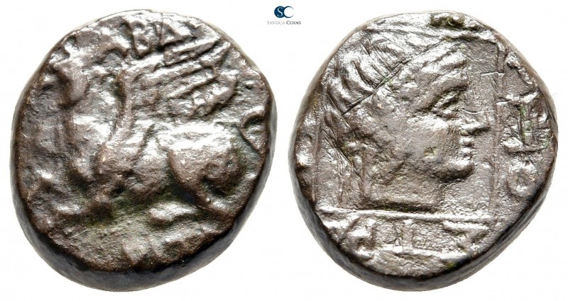 Thrace. Abdera 380-300 BC. 
Bronze Æ

16 mm., 5,19 g.



very fine