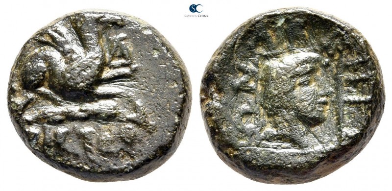 Thrace. Abdera 311-280 BC. 
Bronze Æ

15 mm., 3,73 g.



very fine