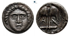 Thrace. Apollonia Pontica circa 375-325 BC. Diobol AR