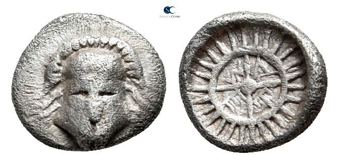 Thrace. Mesembria 400-300 BC. 
Hemiobol AR

8 mm., 0,48 g.



very fine