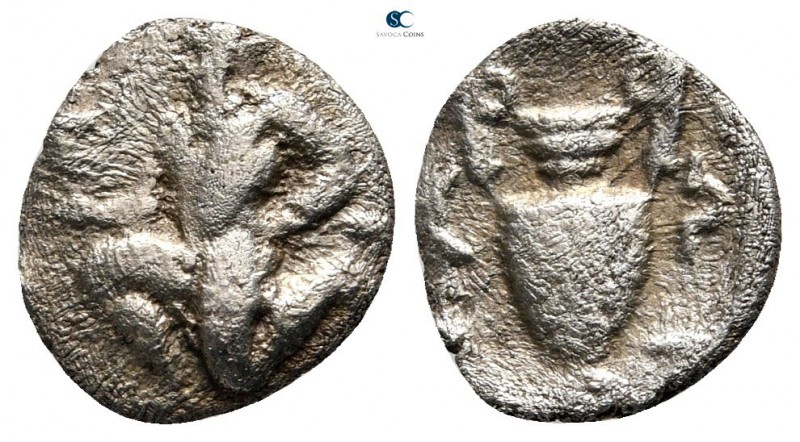 Islands off Thrace. Thasos circa 411-340 BC. 
Trihemiobol AR

12 mm., 0,68 g....