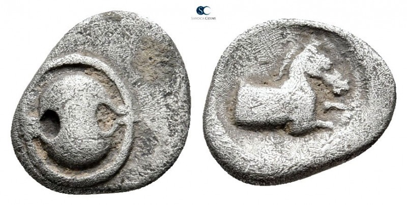 Boeotia. Tanagra circa 375-350 BC. 
Obol AR

12 mm., 0,86 g.



very fine