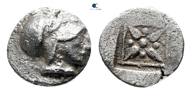 Troas. possibly Kolone circa 500-400 BC. 
Hemiobol AR

7 mm., 0,38 g.



...