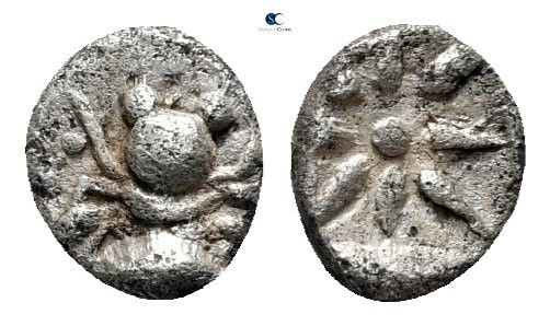 Ionia. Ephesos 500-420 BC. 
Hemiobol AR

7 mm., 0,34 g.



very fine