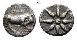 Ionia. Magnesia ad Maeander circa 450-400 BC. Tetartemorion AR