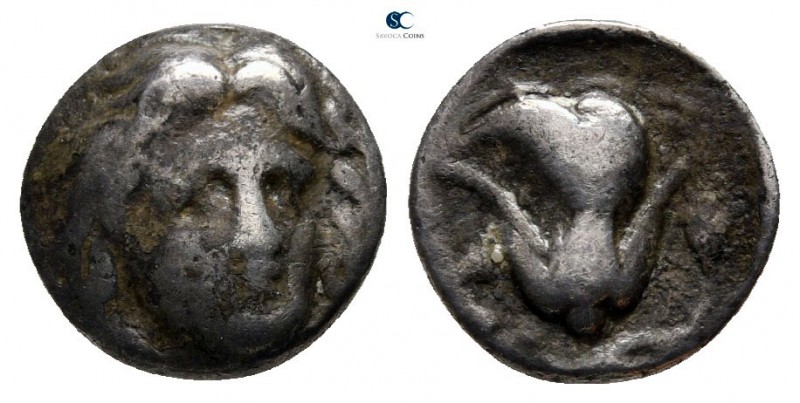 Islands off Caria. Rhodos 340-275 BC. 
Hemidrachm AR

12 mm., 1,48 g.



...