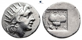 Islands off Caria. Rhodos circa 88-85 BC. Drachm AR