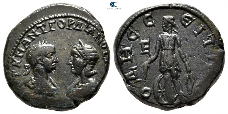 Moesia Inferior. Odessos. Gordian III with Tranquillina AD 238-244. 
Bronze Æ
...