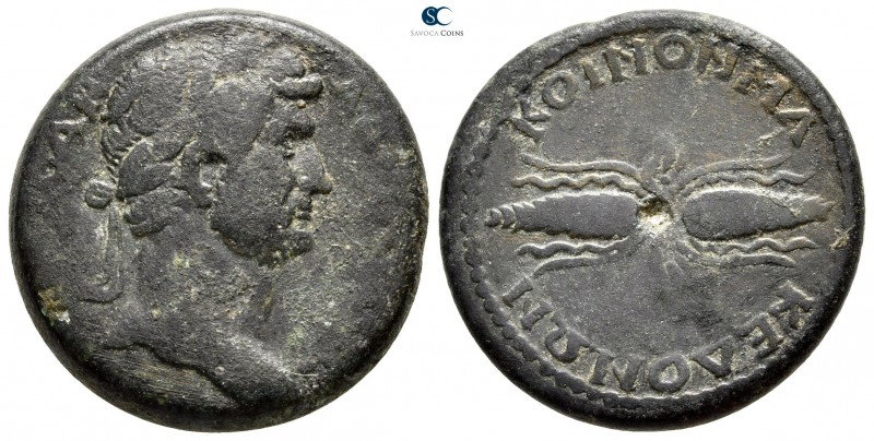 Macedon. Koinon of Macedon. Hadrian AD 117-138. 
Bronze Æ

26 mm., 12,14 g.
...