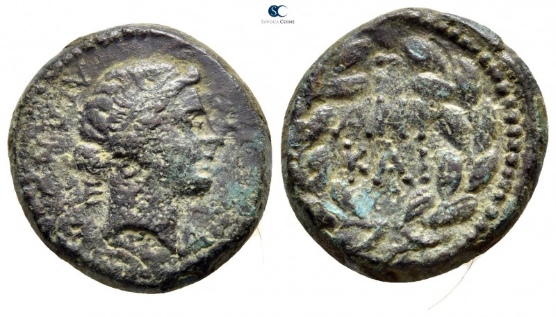 Macedon. Thessalonica. Mark Antony and Octavian 43-30 BC. 
Bronze Æ

23 mm., ...