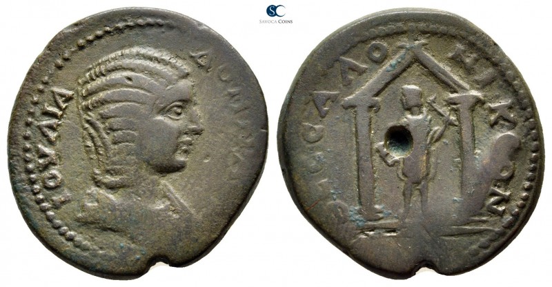 Macedon. Thessalonica. Julia Domna, wife of Septimius Severus AD 193-217. 
Bron...