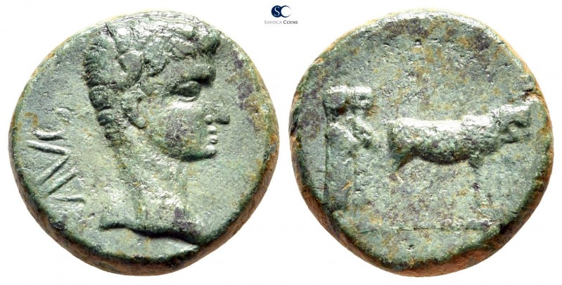 Macedon. Uncertain (Philippi?). Augustus 27 BC-AD 14. 
Bronze Æ

17 mm., 4,51...