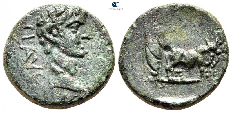 Macedon. Uncertain (Philippi?). Tiberius AD 14-37. 
Bronze Æ

19 mm., 5,38 g....