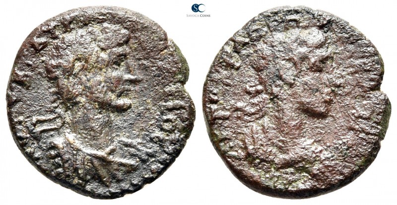 Thrace. Abdera. Hadrian AD 117-138. 
Bronze Æ

18 mm., 2,65 g.



very fi...
