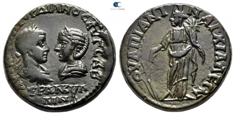 Thrace. Anchialos. Gordian III with Tranquillina AD 238-244. 
Bronze Æ

25 mm...