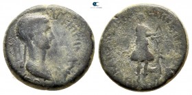 Lydia. Hierokaisareia. Agrippina II AD 50-59. Bronze Æ
