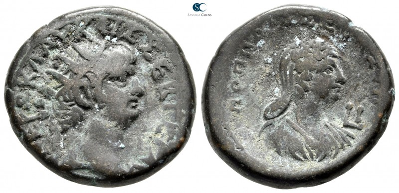 Egypt. Alexandria. Nero and Poppaea AD 54-68. Dated RY 10=AD 63-64
Billon-Tetra...