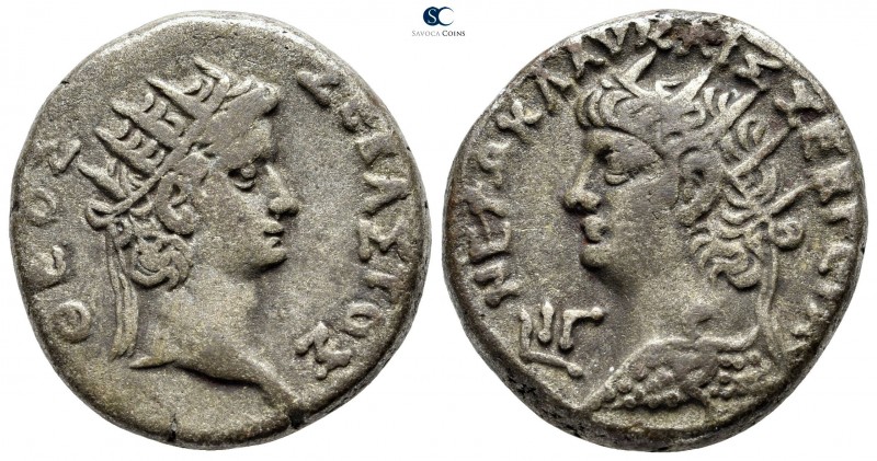 Egypt. Alexandria. Nero, with Divus Augustus AD 54-68. Dated RY 13=AD 66/67
Bil...