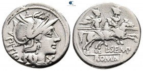 L. Sempronius Pitio 148 BC. Rome. Denarius AR