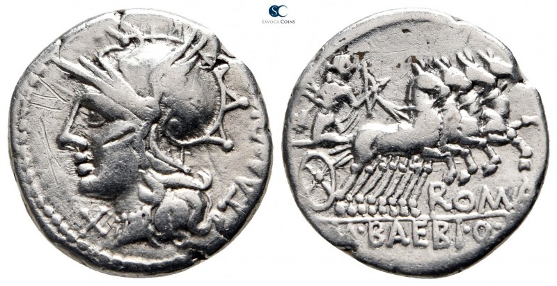 M. Baebius Q.f. Tampilus 137 BC. Rome
Denarius AR

19 mm., 3,79 g.



ver...