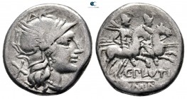 C. Plutius 121 BC. Rome. Denarius AR