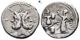 L. Furius Philus 121 BC. Rome. Denarius AR