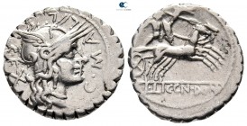 L. Porcius Licinius 118 BC. Rome. Denarius AR