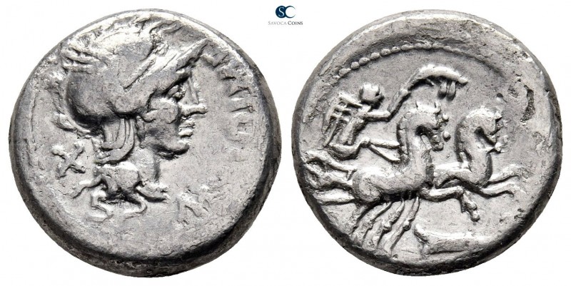 M. Cipius M.f. 115-114 BC. Rome
Denarius AR

17 mm., 3,81 g.



very fine