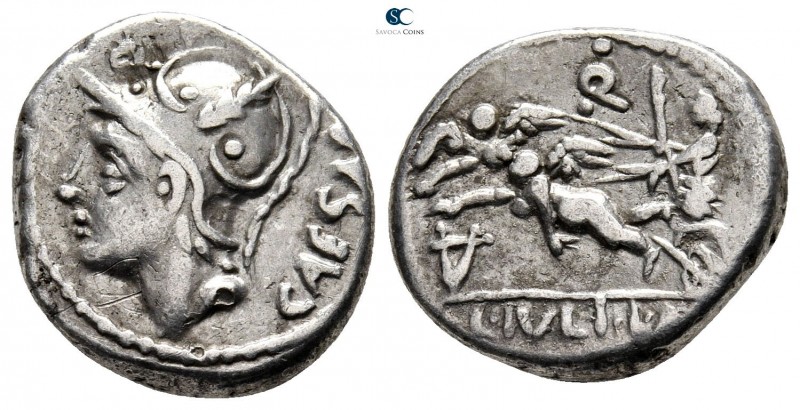 L. Julius L.f. Caesar, L. Scipio Asiagenus 103 BC. Rome
Denarius AR

18 mm., ...